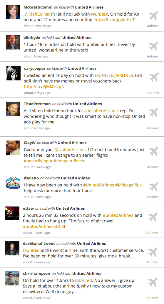 United Airlines Tweets