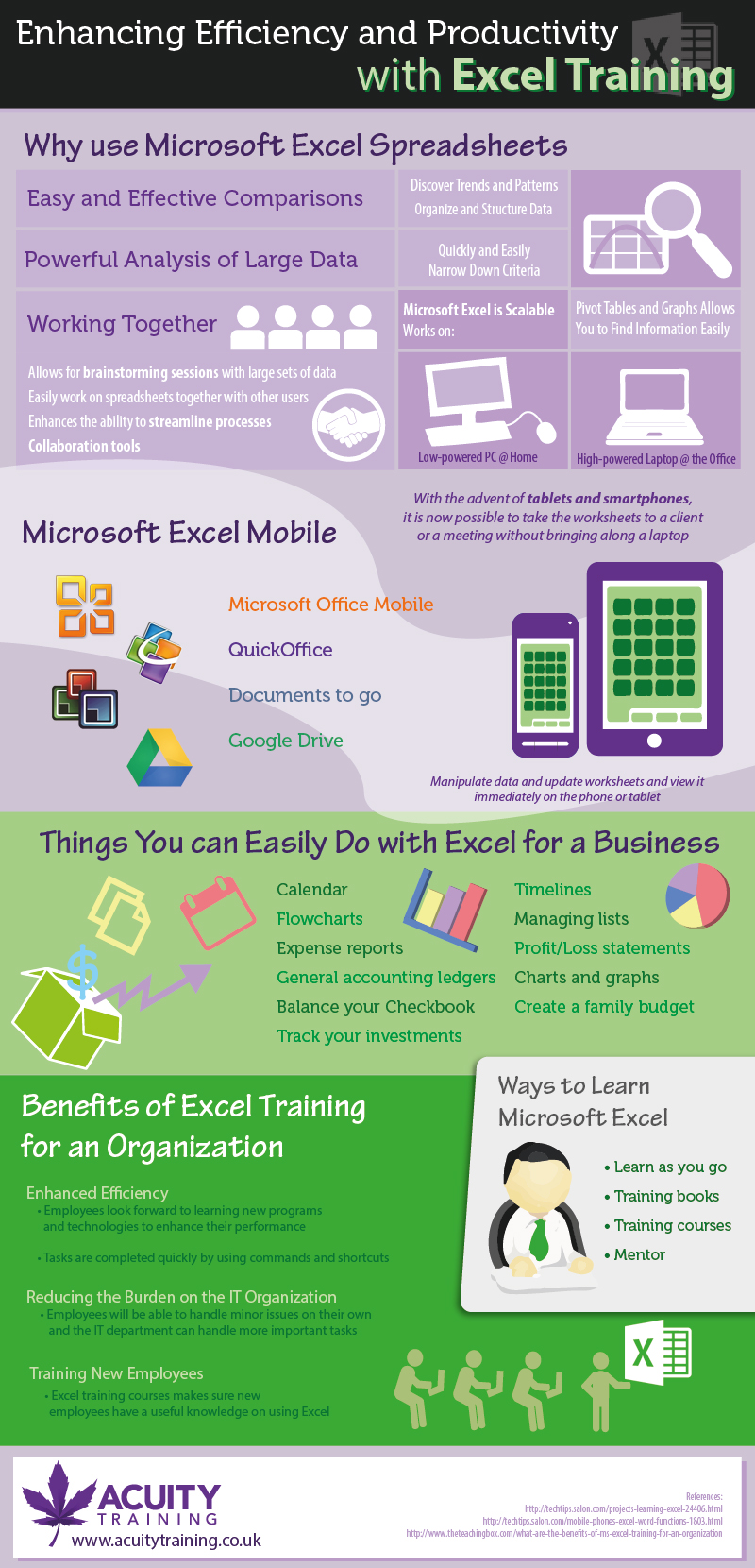 Infographic Software Spreadsheets