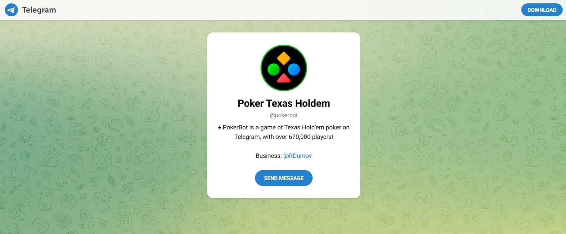 telegram kazino poker bot