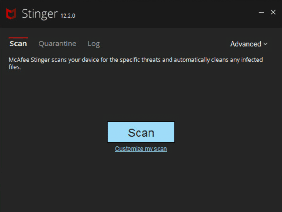 Stinger – безплатен малуер скенер от McAfee 