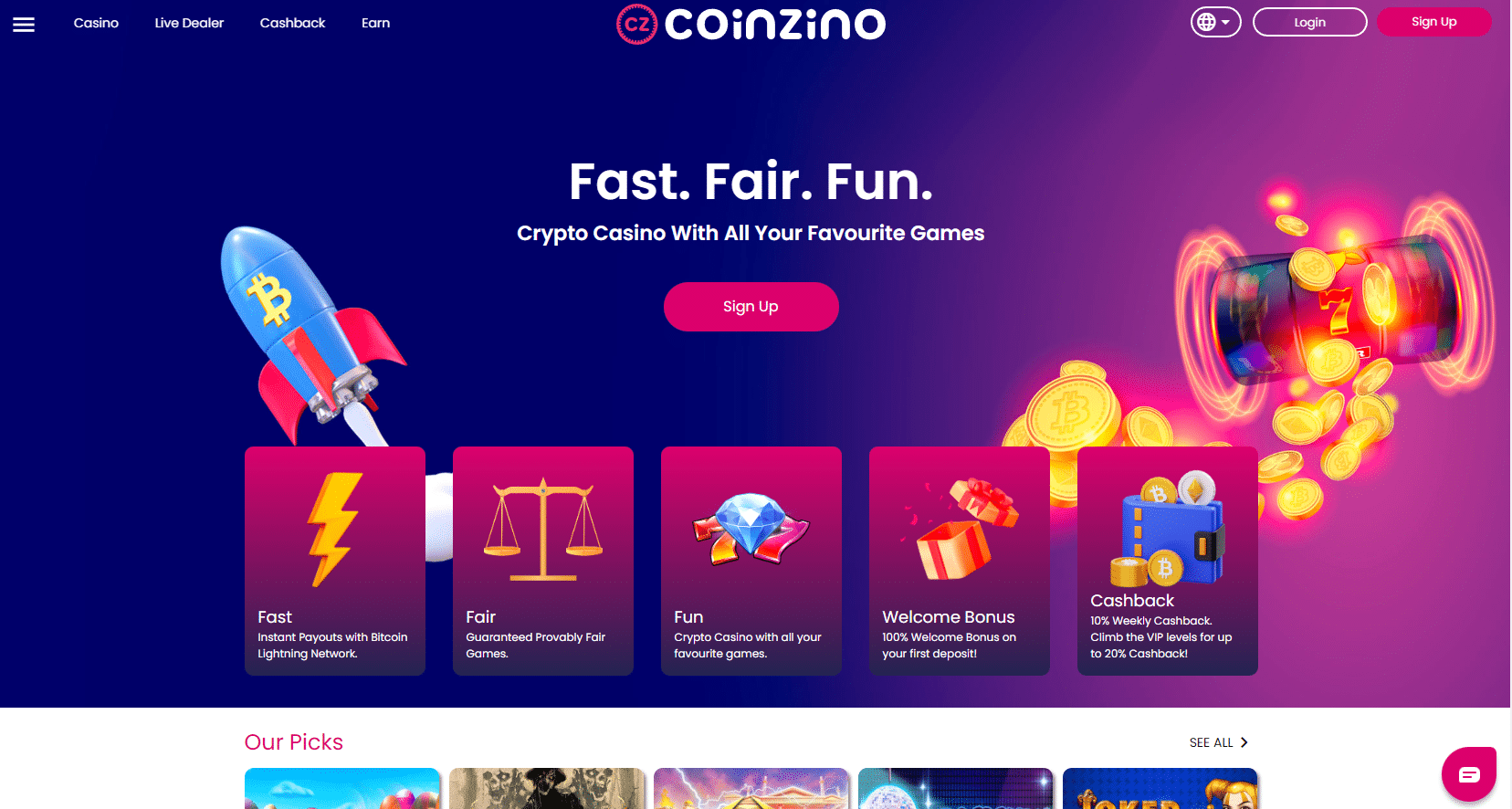 coinzino homepage