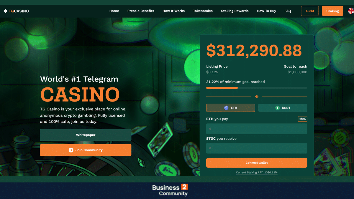 TG.Casino- Първото по рода си Telegram казино чупещо рекорди в предварителната си продажба