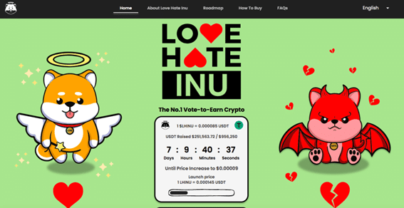 comprar Love Hate Inu na pré-venda