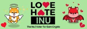 Com US$ 1,55 mi arrecadados, Love Hate Inu entra na fase 3 da campanha de pré-venda e está nos trendings cripto do Twitter