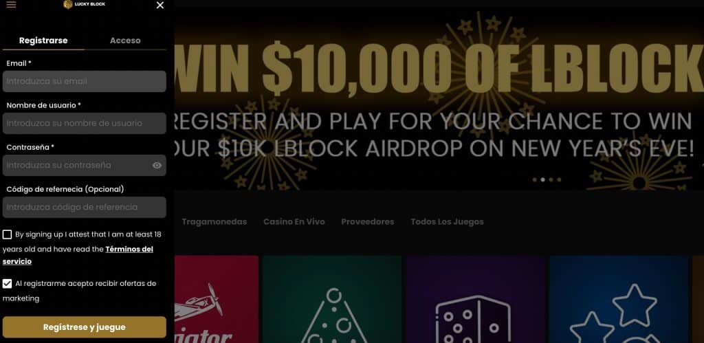 casino online cuenta rut Lucky Block