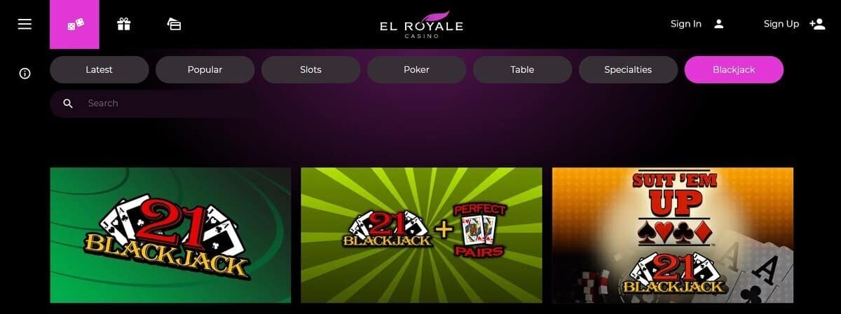 el royale blackjack online chile