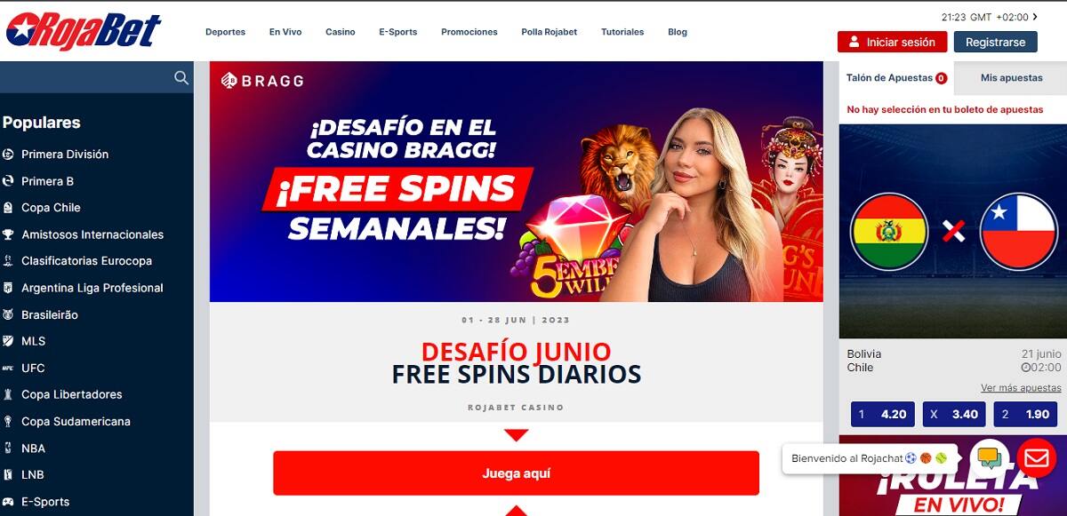 Giros gratis casino Chile rojabet
