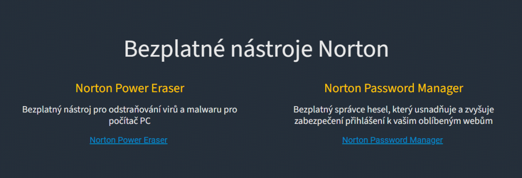 webová stránka antiviru Norton