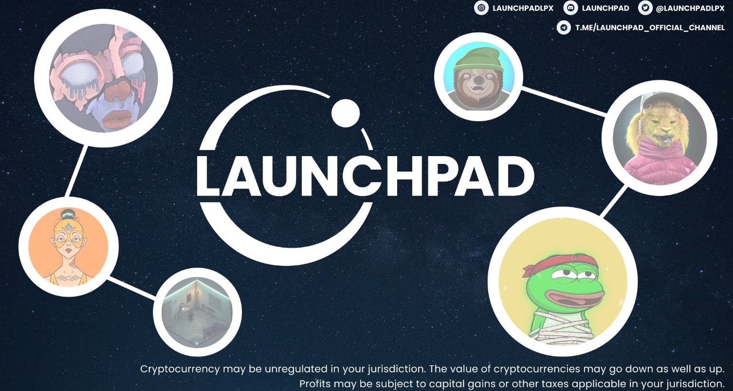 Úvodní stránka Launchpad vyobrazující logo
