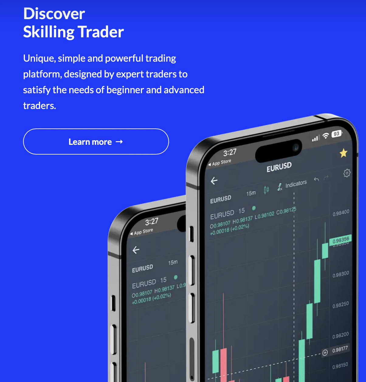 ETF broker Skilling - mobilní aplikace
