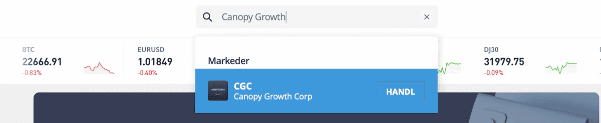 Canopy Growth aktier