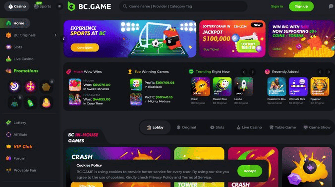 BCGame crypto Casino