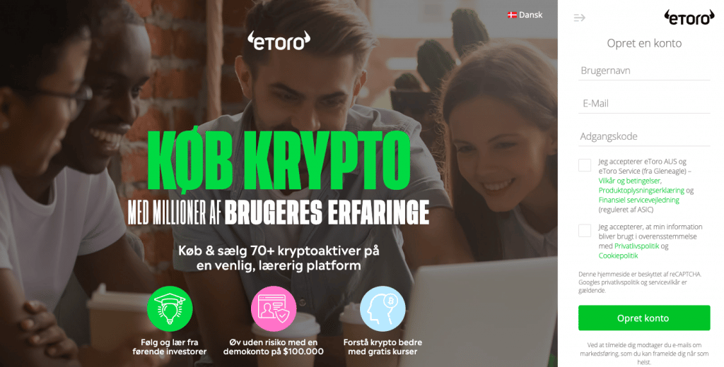 Køb Bitcoin på eToro