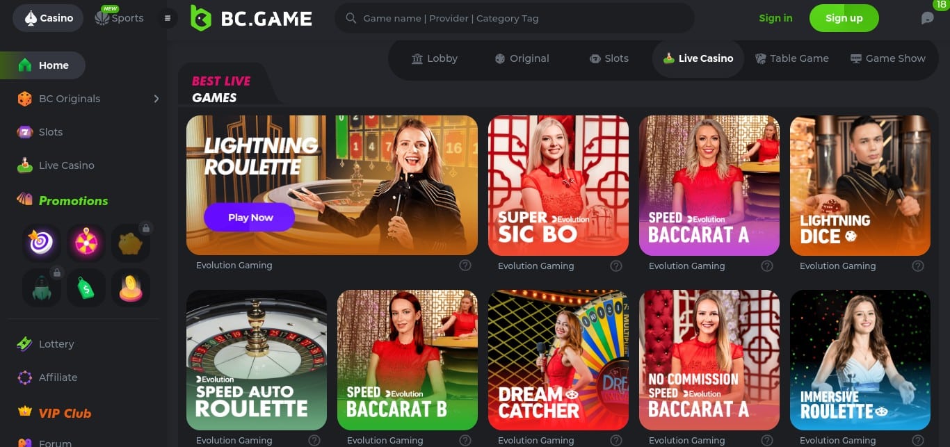 BC. Game Bitcoin casino