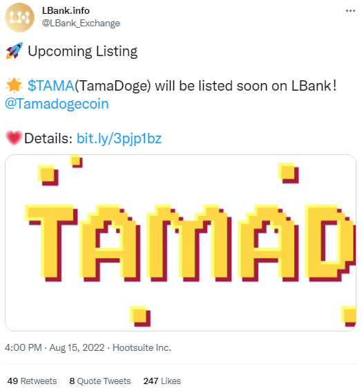 Tamadoge LBank
