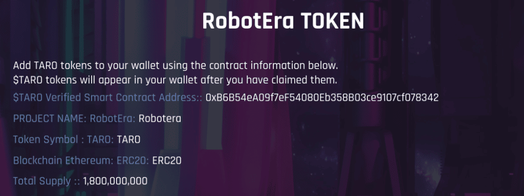 RobotEra token