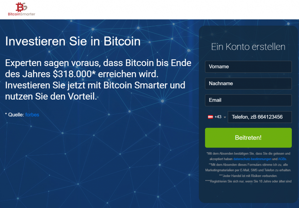Bitcoin Smarter Webseite