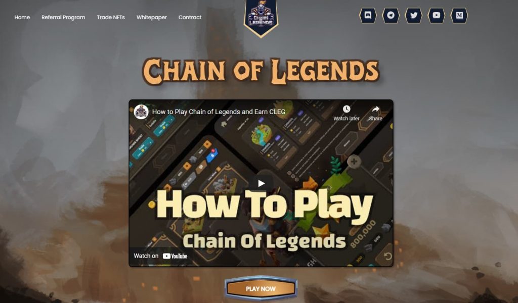 Chain of Legends (CLEG) Ico Kalender