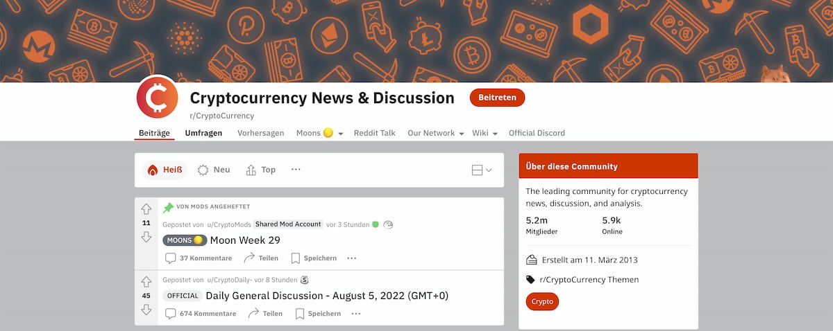Die 4 wichtigsten Reddit-Seiten über Kryptowährungen