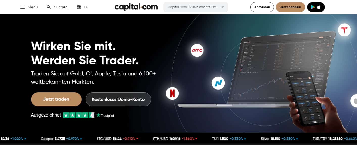 Capital.com alternative zu Binance