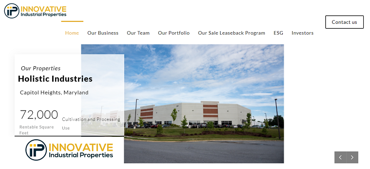 Innovative Industrial Properties Homepage