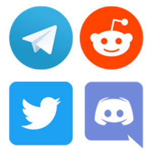 Telegram Reddit Twitter Discord