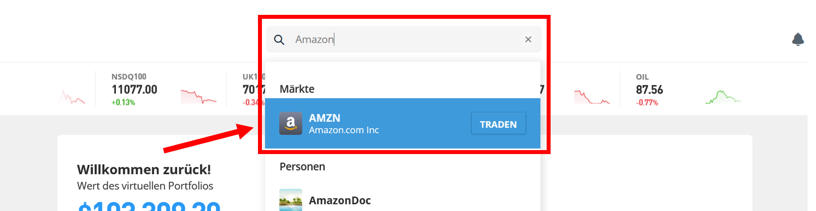 eToro Amazon Aktie kaufen