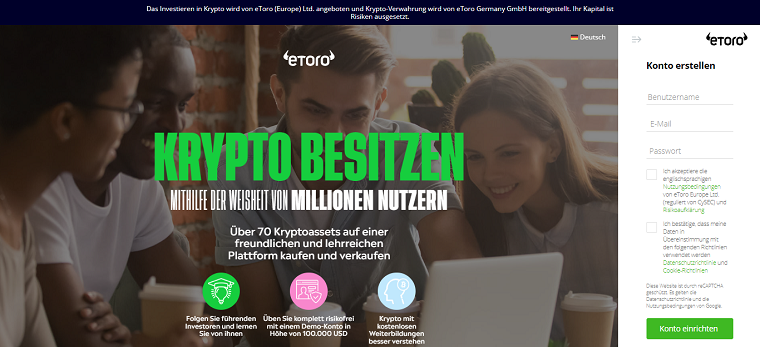 Websites für Krypto-Investitionen)