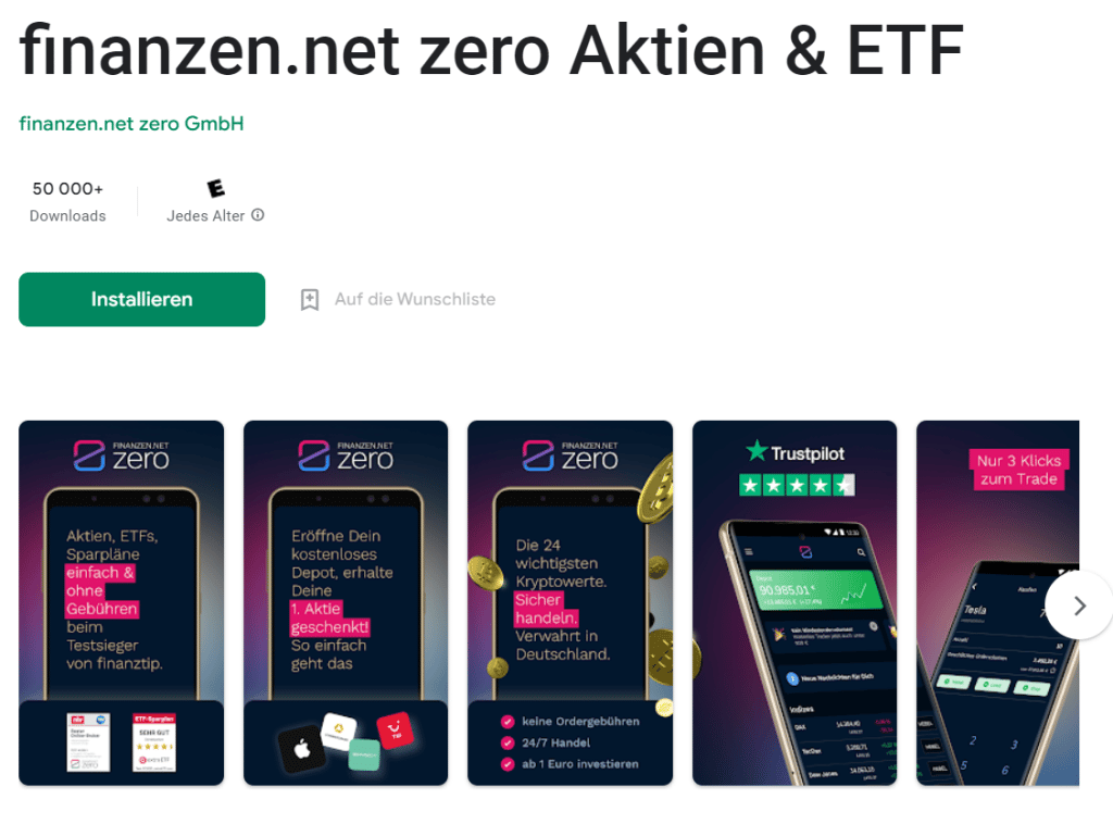 Finanzen.net Zero App herunterladen
