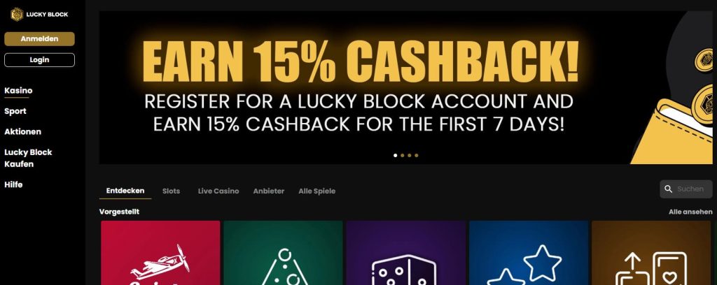 LuckyBlock Casino mit Amazon Pay