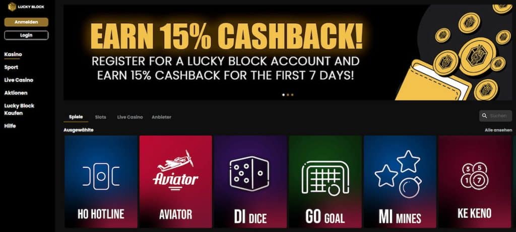 LuckyBlock Casino mit Google Pay