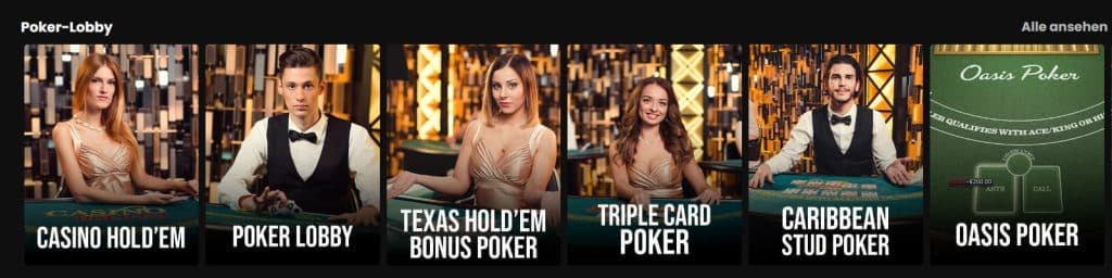 Casino mit Visa Poker