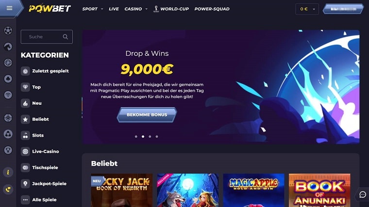 PowBet - Vielfältiger Litecoin Casino Anbieter