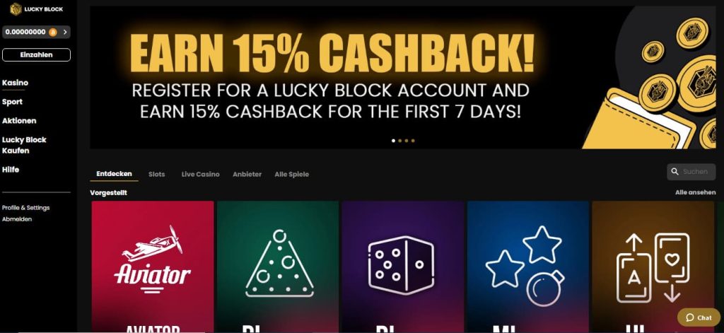 LuckyBlock Online Roulette Anbieter