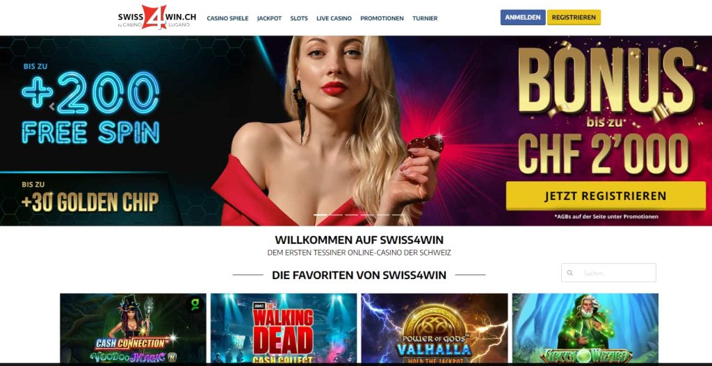 Swiss4win.ch Online Casino Schweiz Echtgeld