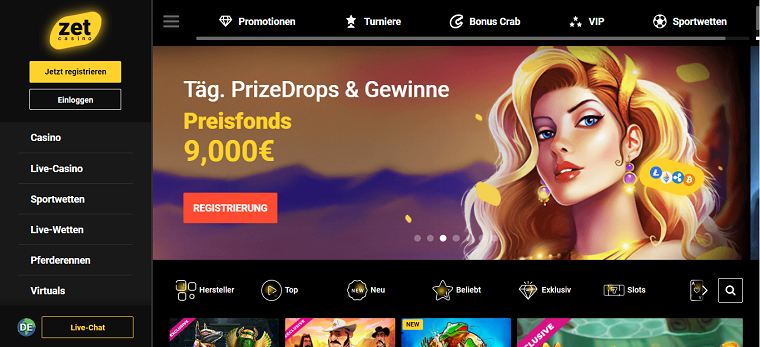 ZetCasino_ Offizielle Website - Schaue dich die helle Seite des Online Glücksspiels
