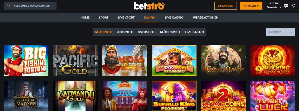 Betstro Casino mit Paysafecard