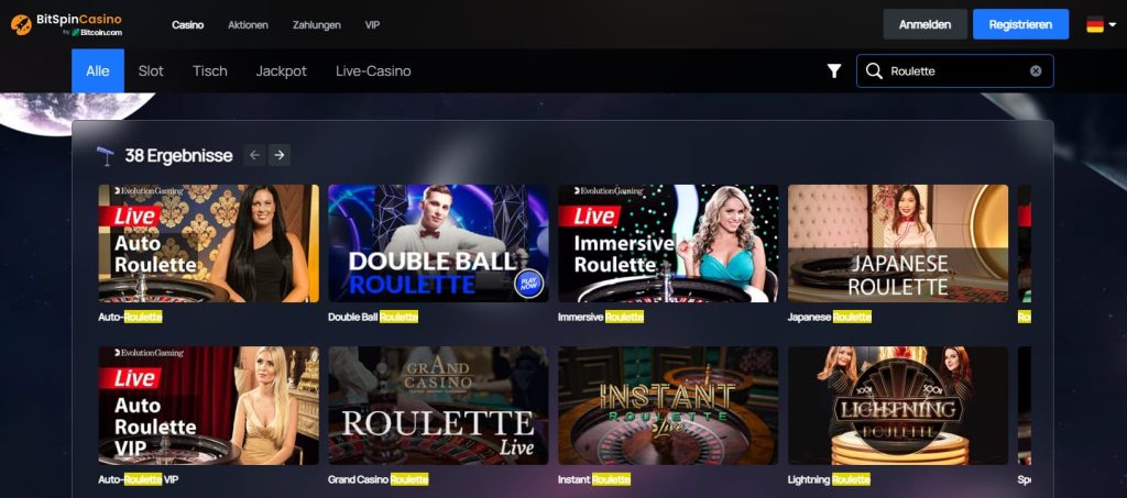 BitSpin Casino Roullete