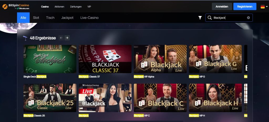 Bitspin Casino Blackjack