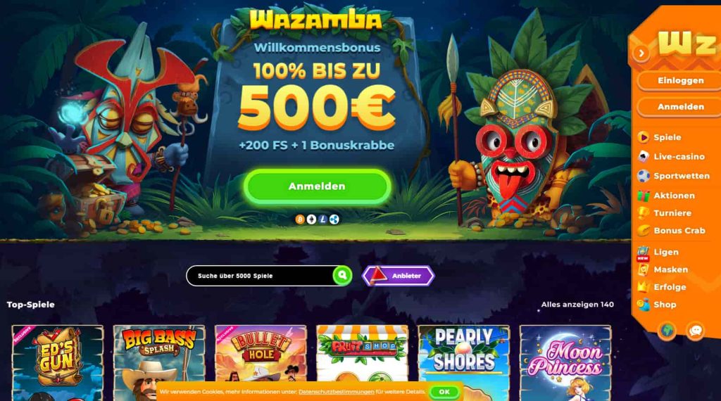 Wazamba Bitcoin Casino