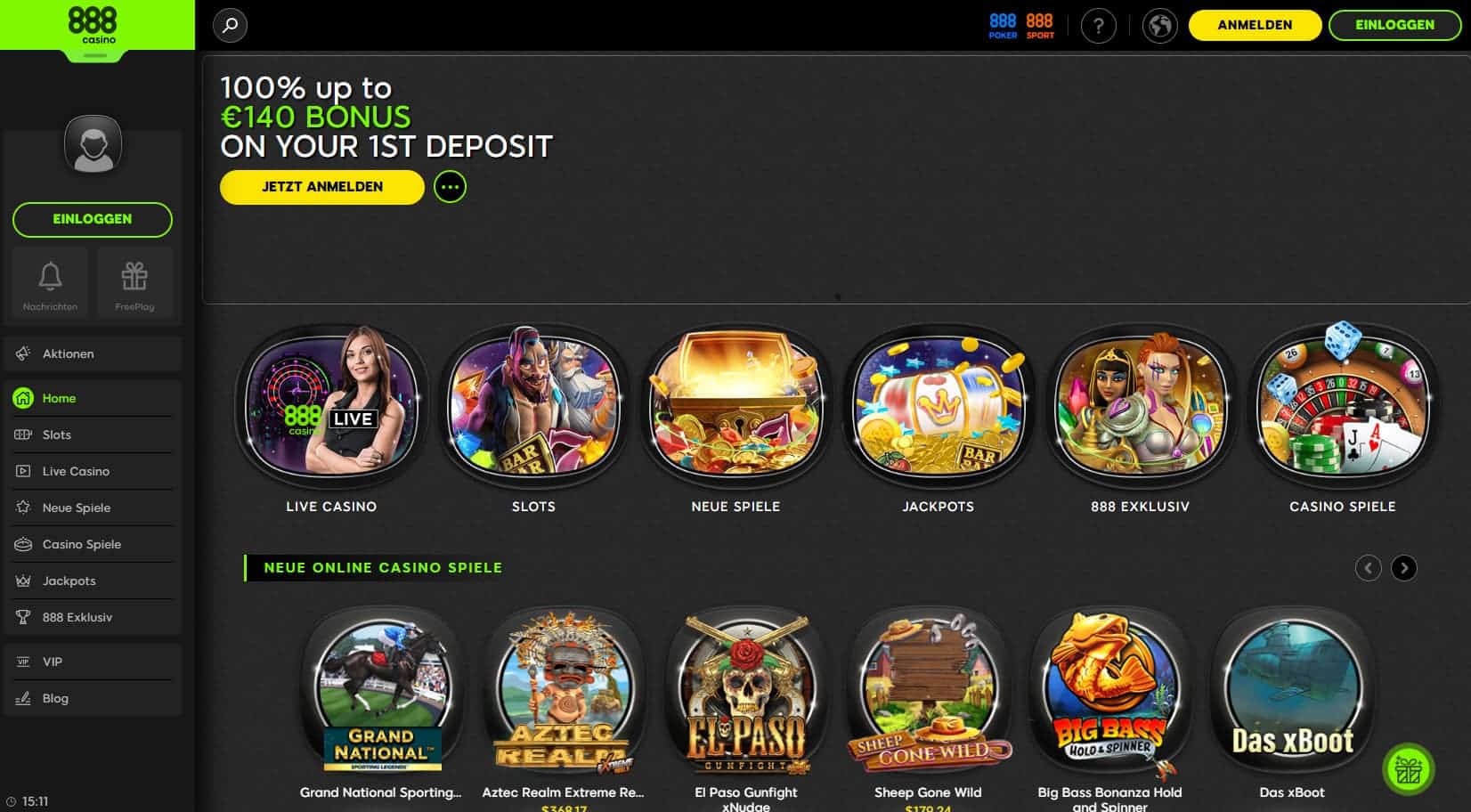 888Slots Online Casino mit EU Lizenz