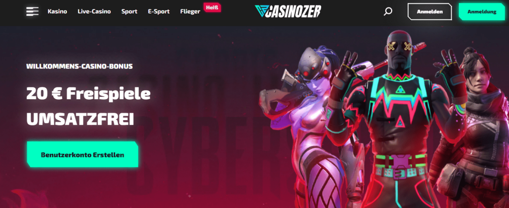 Casinozer Homepage