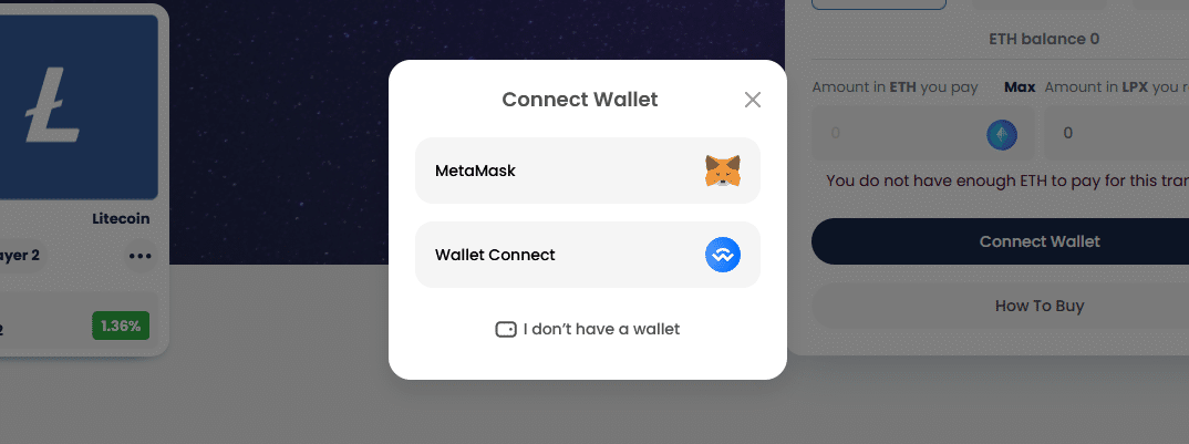 Launchpad xyz Wallet connect
