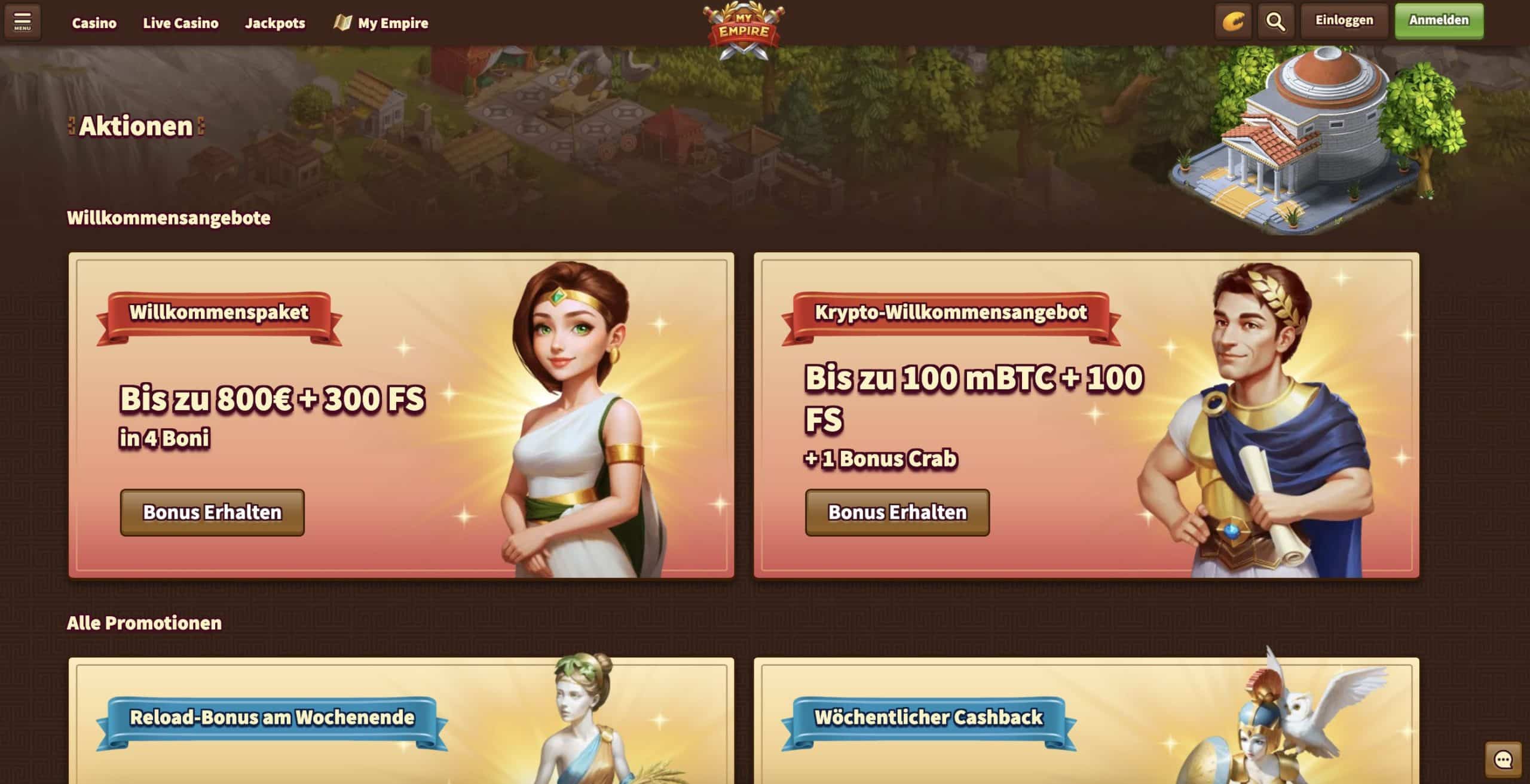 myempire casino live