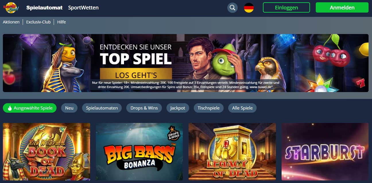 Luckland Online Casino mit Google Pay