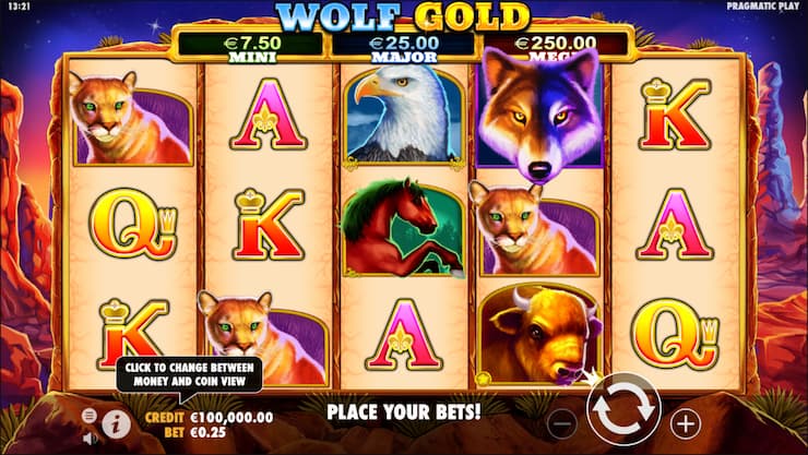 Wolf Gold slotid, slotimängud, mänguautomaadid