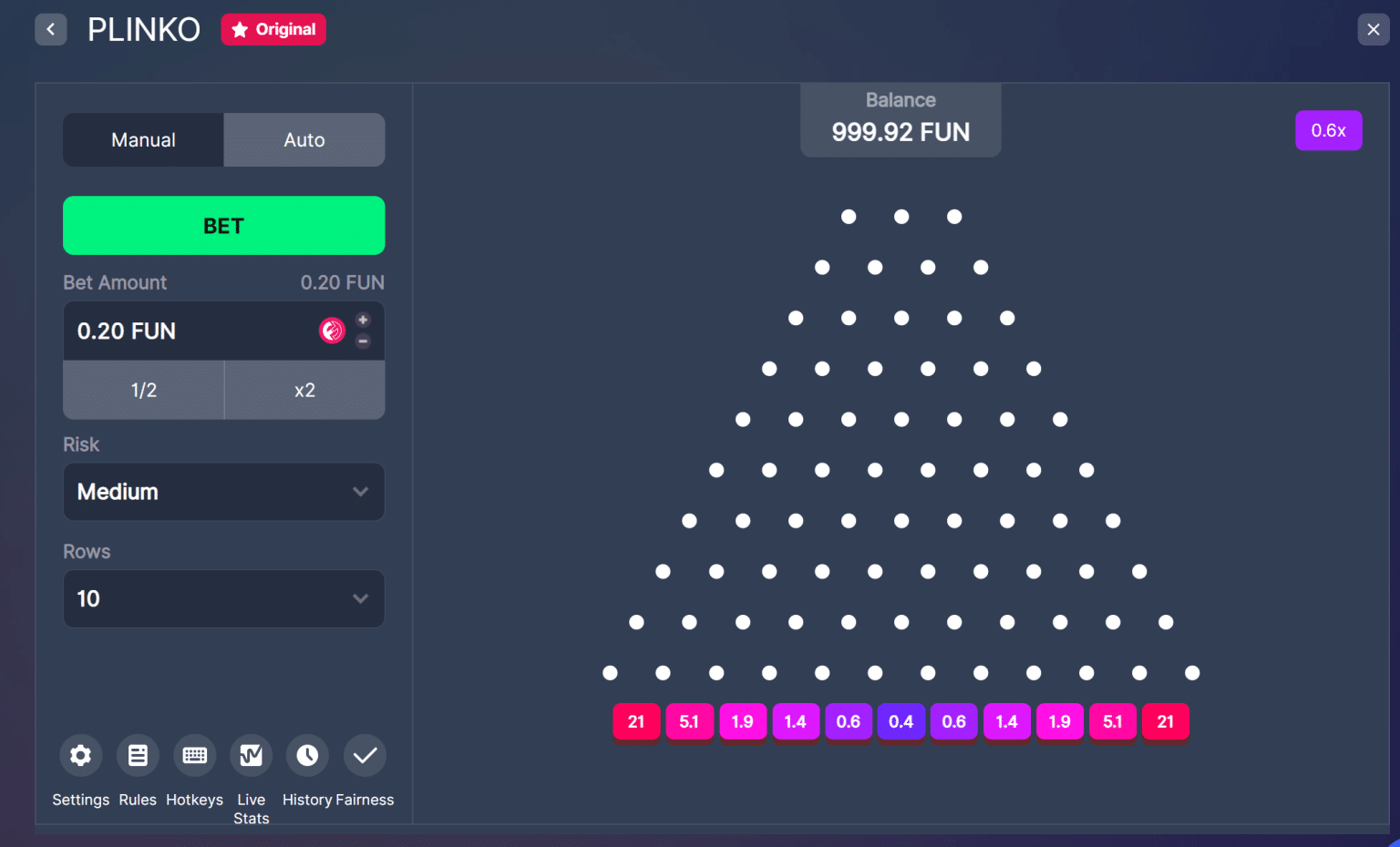 Plinko игра