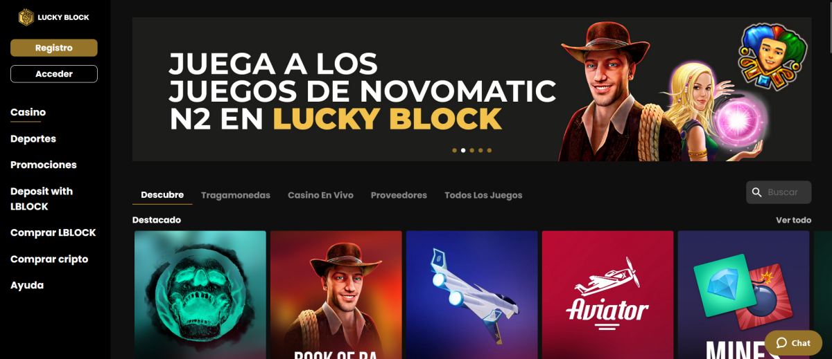 Visita la web de Lucky Block