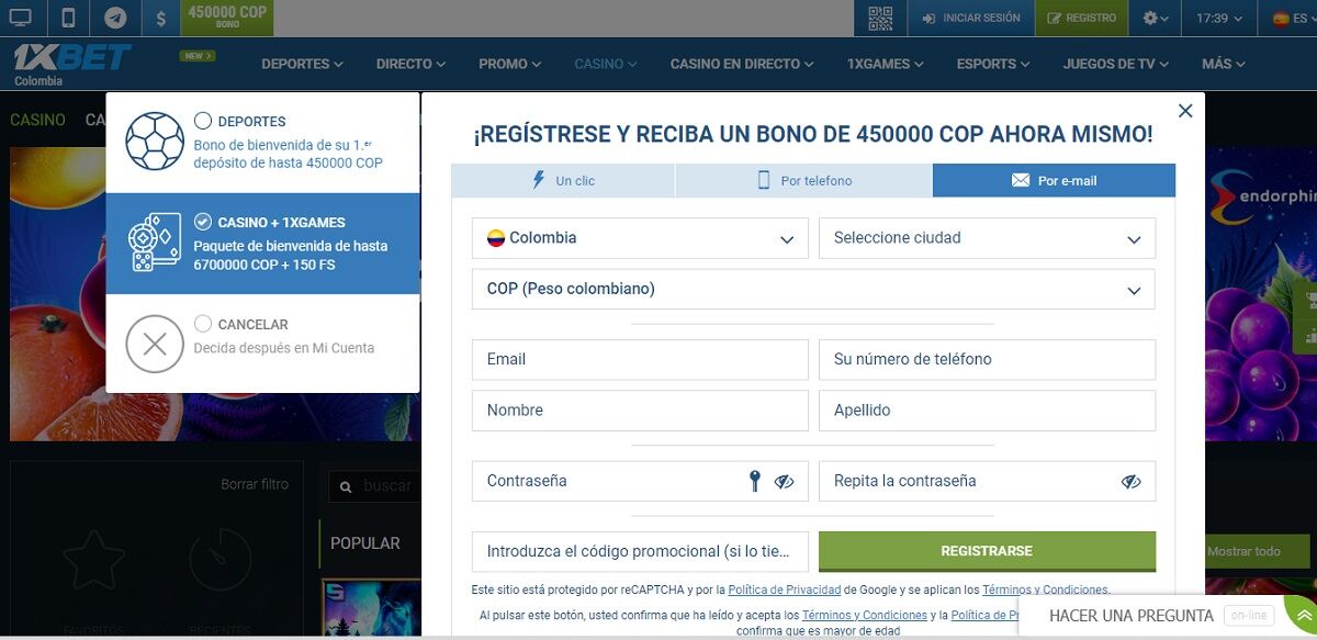 Bingo online Colombia registro