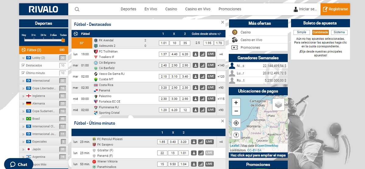 App de apuestas deportivas Colombia Rivalo